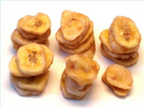 ¿Cuántas calorías hay en 1 plátano de la viruta?
